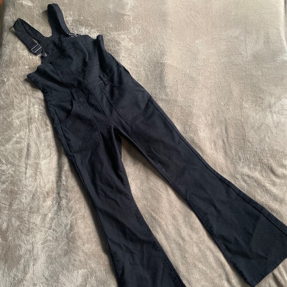 Black Flares Overalls